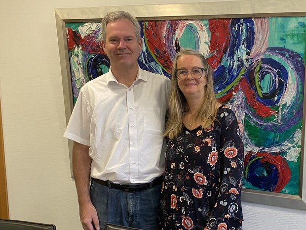 Dorothea und Martin nach der Firmengründung im September